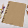 A4 Kraft Letter Writing Paper With Purple Flowers, thumbnail 3 of 4