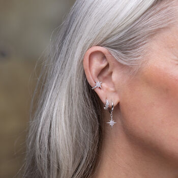 Stardust Single Cartilage Hoop Earring, 7mm, 5 of 7