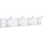Wall Mounted Coat Rack With Four Metal Hooks, thumbnail 10 of 12