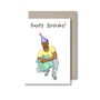 Happy Birthday, Man Black Birthday Card, thumbnail 2 of 2
