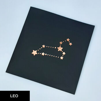 Happy Birthday Astrology Constellation Card Hand Made, 5 of 12