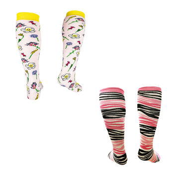 Gift Set Of Two Pairs Of Squelch Adult Socks Zebra, 3 of 3