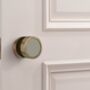 Brass Antique Gold Mortice Door Knobs With Gloss Insert, thumbnail 8 of 8