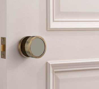 Brass Antique Gold Mortice Door Knobs With Gloss Insert, 8 of 8