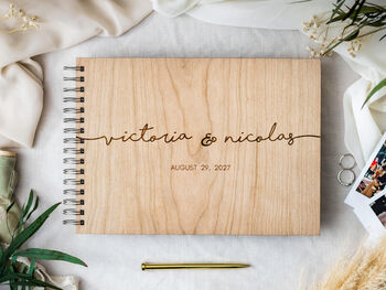 Wedding Guest Book Alternative Engraved, 10 of 12