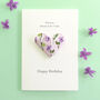 Birth Flower November Chrysanthemum Origami Heart Card, thumbnail 5 of 12