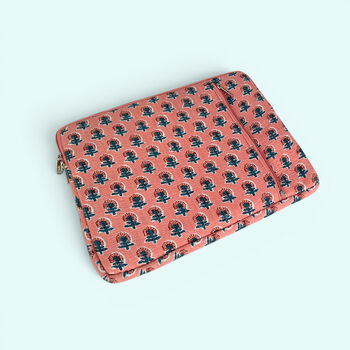 Laptop Or iPad Case | Various Prints Available In Cotton Block Print Quilted Fabrics, 4 of 12