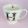 G Decor Floral Alphabet Ceramic Tea Coffee Xl Mug Cup, thumbnail 12 of 12