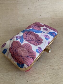 Digitally Printed Pink Floral Clutch Bag, 7 of 10