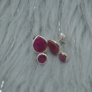 Raw Ruby Stud Earrings: July Birthstone, 5 of 6