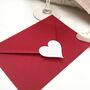 Wooden Heart Charm Personalised Valentines Card, thumbnail 4 of 6