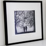 Framed Papercut Silhouette Of Couple Walking, thumbnail 5 of 11