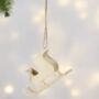 Six Silver Metal Decorations, thumbnail 4 of 7