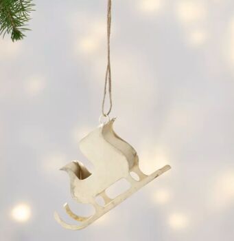 Six Silver Metal Decorations, 4 of 7