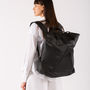 Hoxton Unisex Leather Travel Backpack, thumbnail 1 of 10