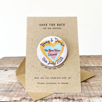 Heart Save The Date Wedding Magnet, 2 of 4