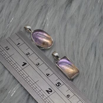 Ametrine Pendant: Sterling Silver, Purple Gemstone, 2 of 6