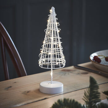Tabletop Christmas Tree Light In Gold, White Or Brown, 4 of 4