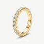 Women's 18k Gold Thin Eternity Ring With Round Stones, thumbnail 2 of 4