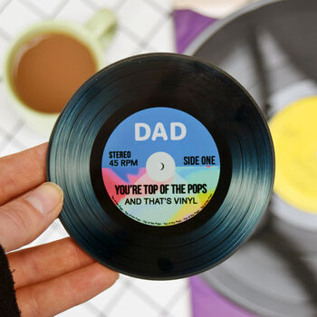 'Top Of The Pops' Glass Coaster For Dad, 6 of 6
