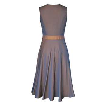 Lydia 50s Style Dress Blue Bronze, 6 of 8