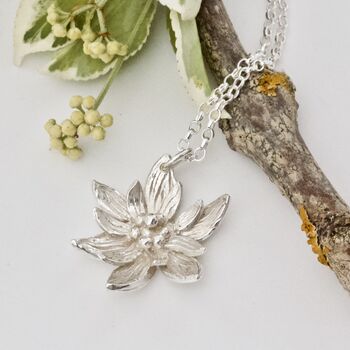 Lotus Flower Necklace, Botanical Bridal Necklace, 3 of 6
