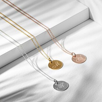 Personalised 18 K Rose Gold Plated Initial Necklace, 3 of 9