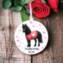 Personalised Black Horse Love Decoration, thumbnail 1 of 2