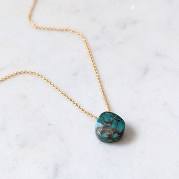 Turquoise Teardrop December Birthstone Necklace, 4 of 7