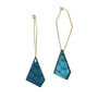 The Hanging Leaf Marble And Mirror Drop Earrings, thumbnail 3 of 6