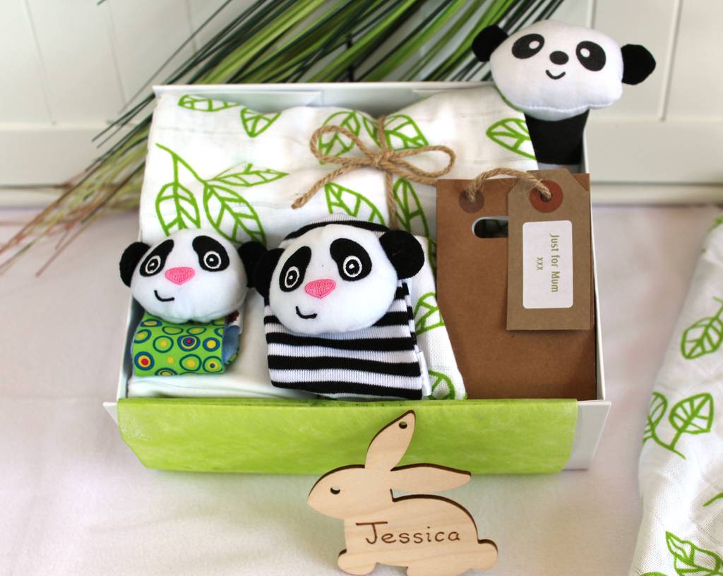 Panda And Bamboo Mother And Baby T Hamper By Bright Spark Ts