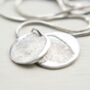 Double Descending Fingerprint Recycled Silver Necklace, thumbnail 1 of 8