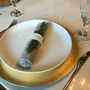 Set Of Four White Personalised Leather Napkin Rings, thumbnail 3 of 9