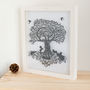 Framed Handmade Family Tree Papercut, thumbnail 2 of 5