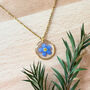 Gold Forget Me Not Necklace, thumbnail 1 of 6