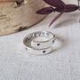Forever Love Heart Adjustable Silver Ring, thumbnail 1 of 9