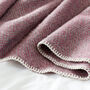 Extra Large Mulberry And Grey Woven Wool Throw, thumbnail 6 of 6