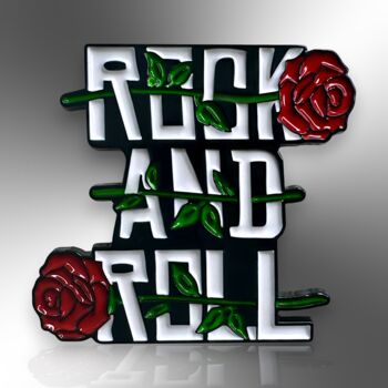Rock And Roll Rose Enamel Lapel Pin Badge, Gifts For Music Lovers, Birthday, Christmas, Friendship Gift For Teenager, 3 of 8