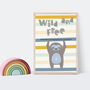 'Wild And Free' Scandi Style Nursery Print, thumbnail 6 of 8