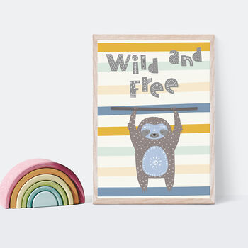 'Wild And Free' Scandi Style Nursery Print, 6 of 8
