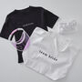 Black Embroidered Team Bride Hen Party Tshirt Small, thumbnail 3 of 3