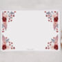 A4 Landscape Letter Writing Paper With Red And Pink Flower Design, thumbnail 2 of 4