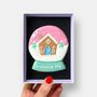 Vegan Personalised Snow Globe Letterbox Cookie, thumbnail 1 of 10