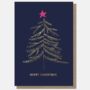 Pack Of Eight Gold Embossed Christmas Cards, thumbnail 2 of 2
