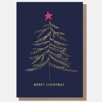 Pack Of Eight Gold Embossed Christmas Cards, 2 of 2