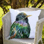 Inky Starling Water Resistant Outdoor Garden Cushion, thumbnail 4 of 8