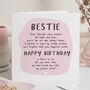 Personalised Bestie Birthday Card For Best Friend, thumbnail 1 of 7