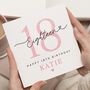 Personalised Pink Balloon 18th Birthday Card Daughter, thumbnail 1 of 7