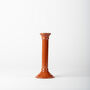 Handmade Burnt Orange Ceramic Tall Taper Candlestick, thumbnail 2 of 3