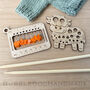 Highland Cow Knitting Needle Gauge And Stitch Marker Set, thumbnail 1 of 6